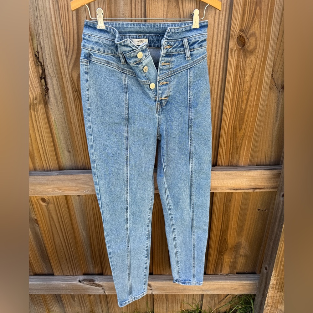 forever 21 high waisted skinny jeans